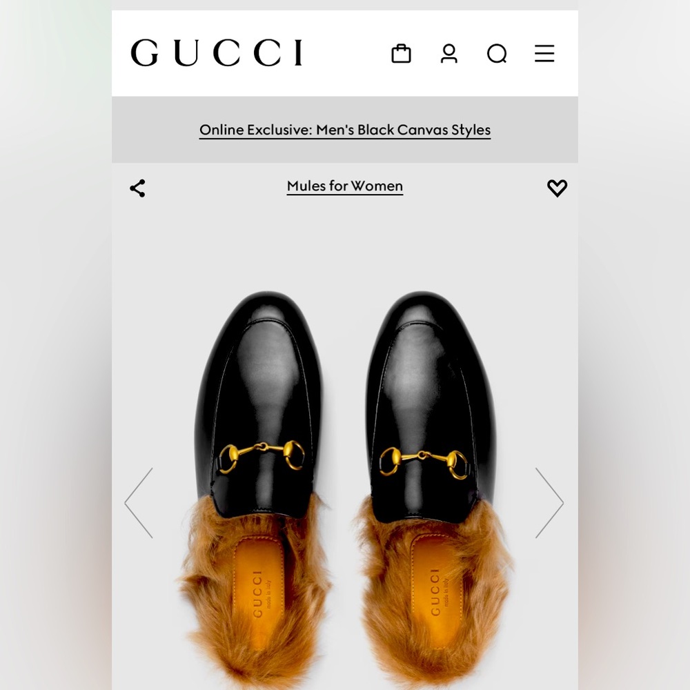 Used WOMEN'S PRINCETOWN Gucci Loafers purchased in Portugal in 2022